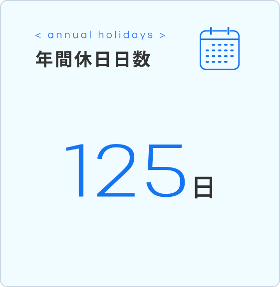 年間休日日数 125日